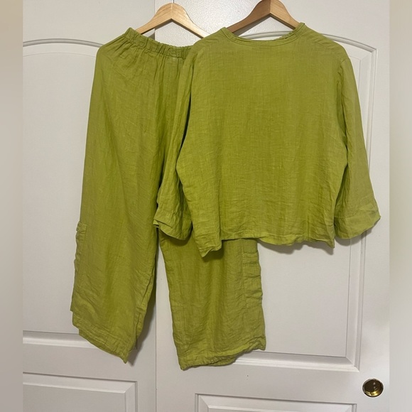 Bryan walker linen casbah pants and button down shirt set - Picture 4 of 8